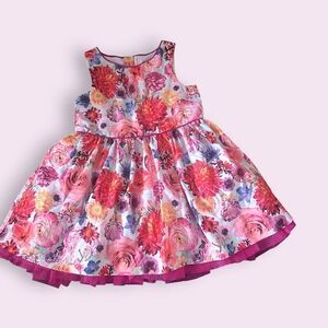 Florabelle Floral Dress with Back Zipper Toddler Kids Size 2T